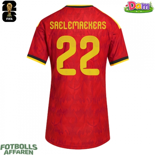 Belgien Alexis Saelemaekers #22 Hemmatröja Kvinnor VM 2026 Kortärmad